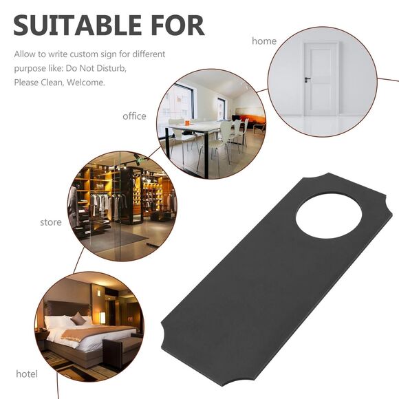 6pcs Wooden Door Knob Hanger, Wooden Chalkboard Knob Sign, Double-Sided DIY - Picture 1 of 5